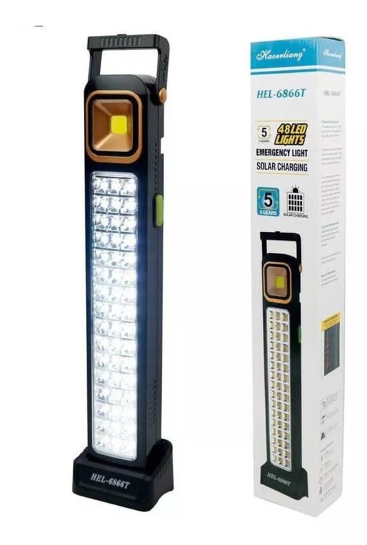 Lámpara 48 led Emergencia Solar y Recargable